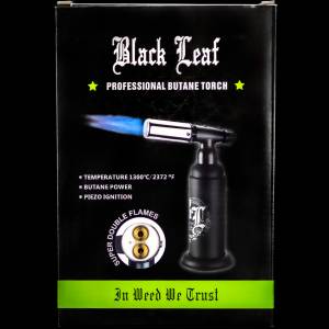 produkt 0438 black leaf proffessional butane torch gasbrenner double blue flame