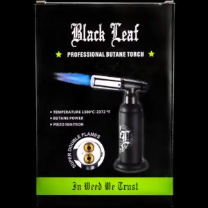 produkt 0438 black leaf proffessional butane torch gasbrenner double blue flame