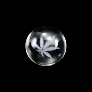produkt 0547 bavarian botanicals carb cap marble kugel banger einsatz holo 3d cannabis leaf