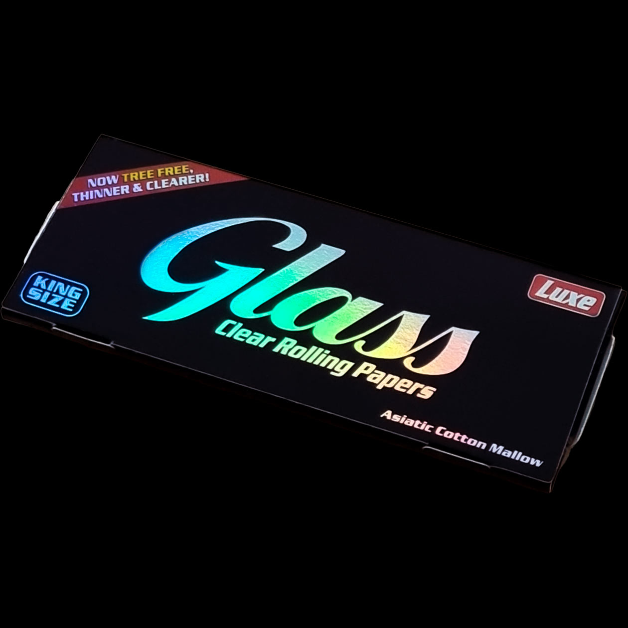 glass clear rolling papers king size luxe (heftchen à 40 blatt) transparentes drehpapier