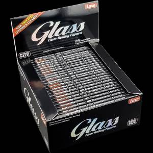 glass clear rolling papers king size luxe (heftchen à 40 blatt) transparentes drehpapier
