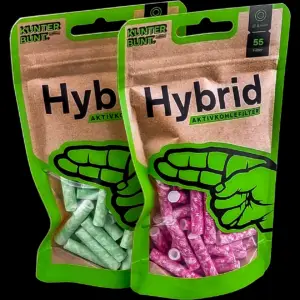 hybrid supreme filters zellstoff & aktivkohlefilter 55 stk. 6,4 mm kunterbunt. edition
