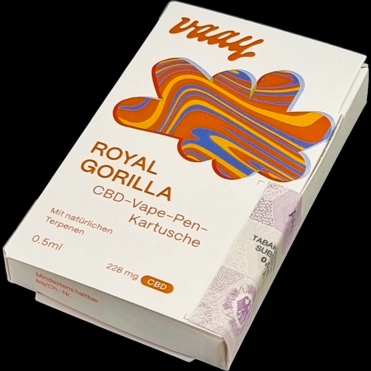 vaay royal gorilla cbd vape pen kartusche 0,5 ml 228 mg cbd