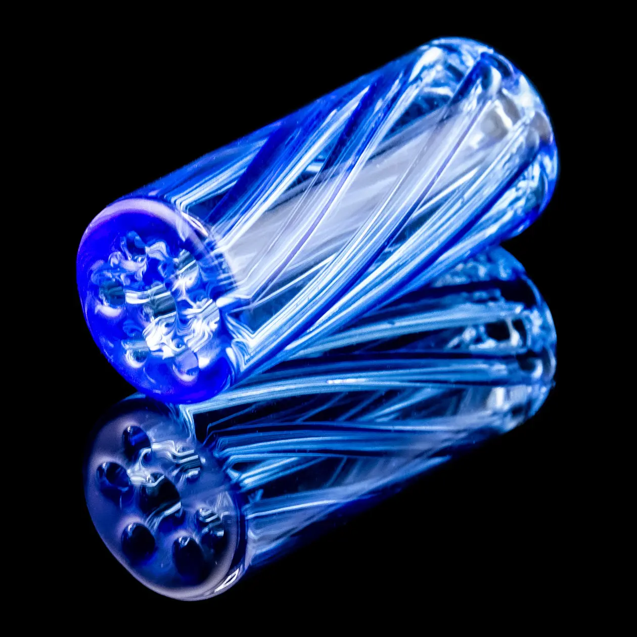 bavarian botanicals premium glastip "doink kini" 13 x 30 mm königsblau