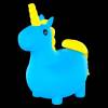 piecemaker unikorn silikonbong hikea (einhorn wasserpfeife mit chillum/edelstahlsieb) blau/gelb