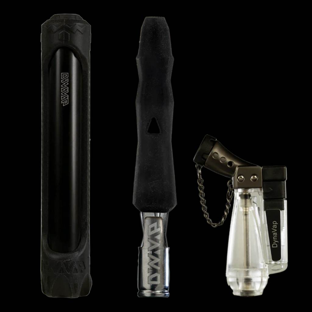 dynavap the "b" starter pack verdampfer/vaporizer aus silikon/edelstahl schwarz im set