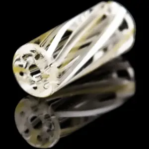 produkt 923 bavarian botanicals premium glastip apfelstrudel glasfilter 12mm klar transparent gelb weiss gestreift glass tip