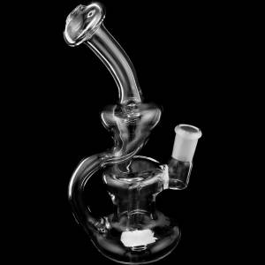 black leaf recycle bubbler (glas rig) 19,5 cm borosilikatglas ns14