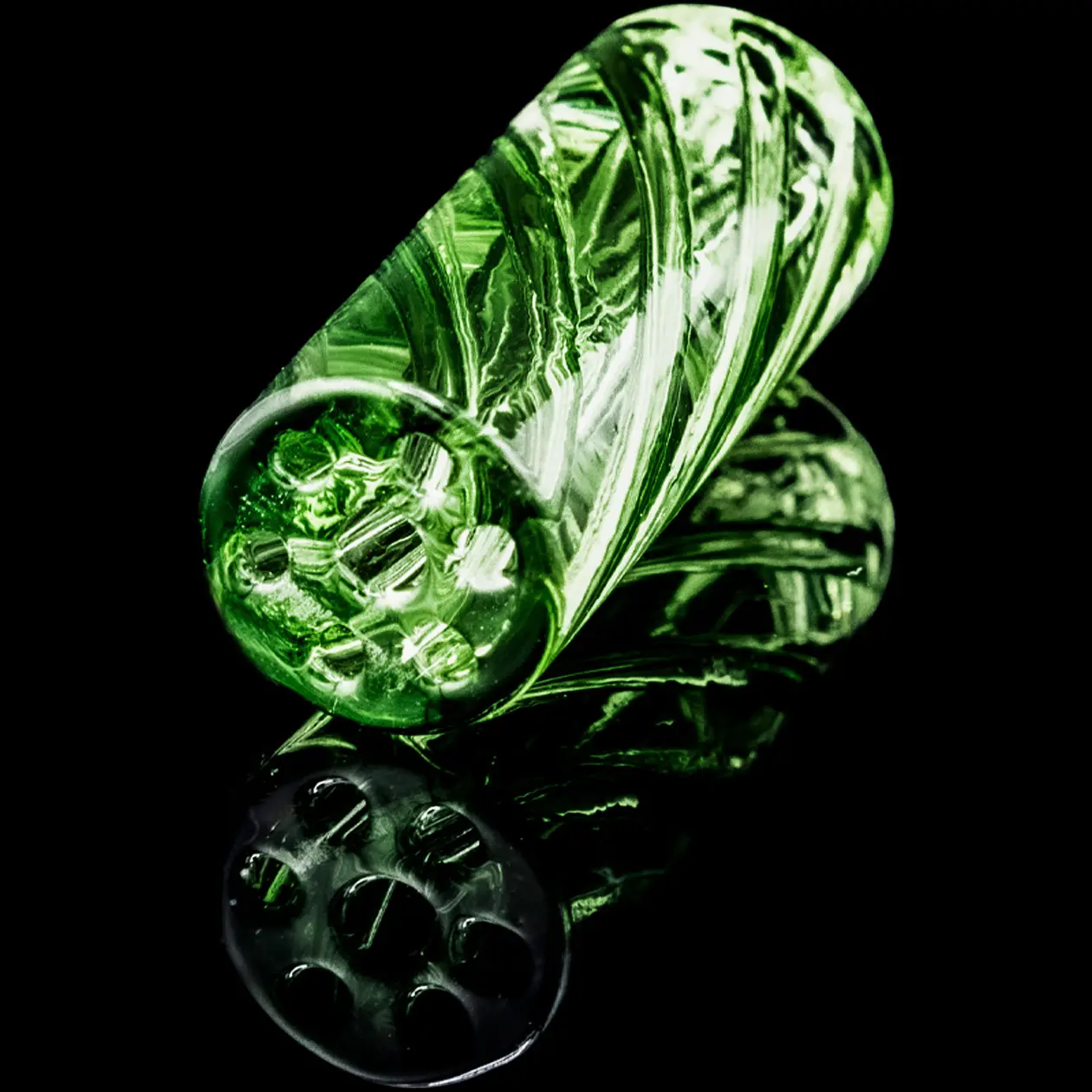 bavarian botanicals premium glastip "aubinger lohe" 12 x 30 mm moosgrün