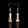 mmmelty earrings psychedelic beaker ohrringe/ohrstecker aus glas glow in the dark weiß/bunt (paar)