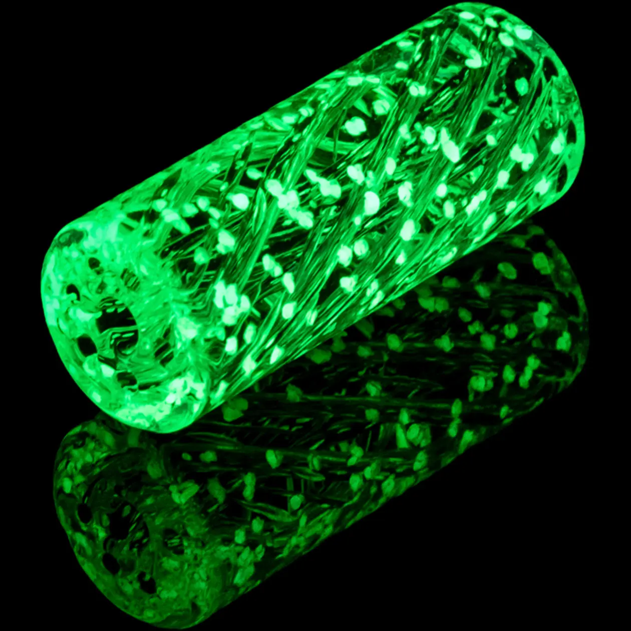 bavarian botanicals premium glastip "münchen leuchtet" 10 x 30 mm transparent/glow in the dark