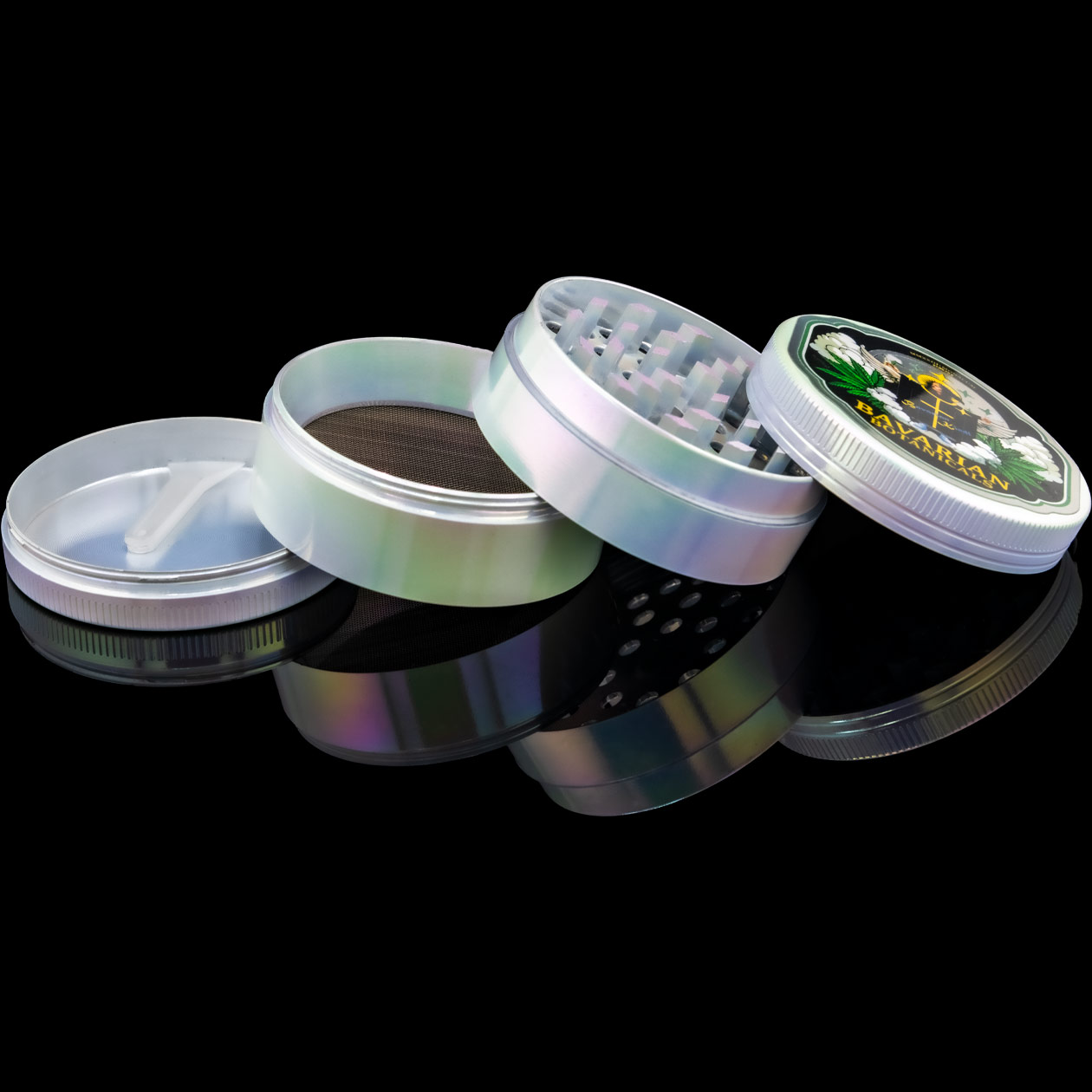 bavarian botanicals grinder basic small 5 tlg. Ø 40 mm aluminium black