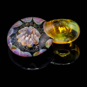 mucglass pendant purple glaskunst anhänger massiv (handmade in munich)