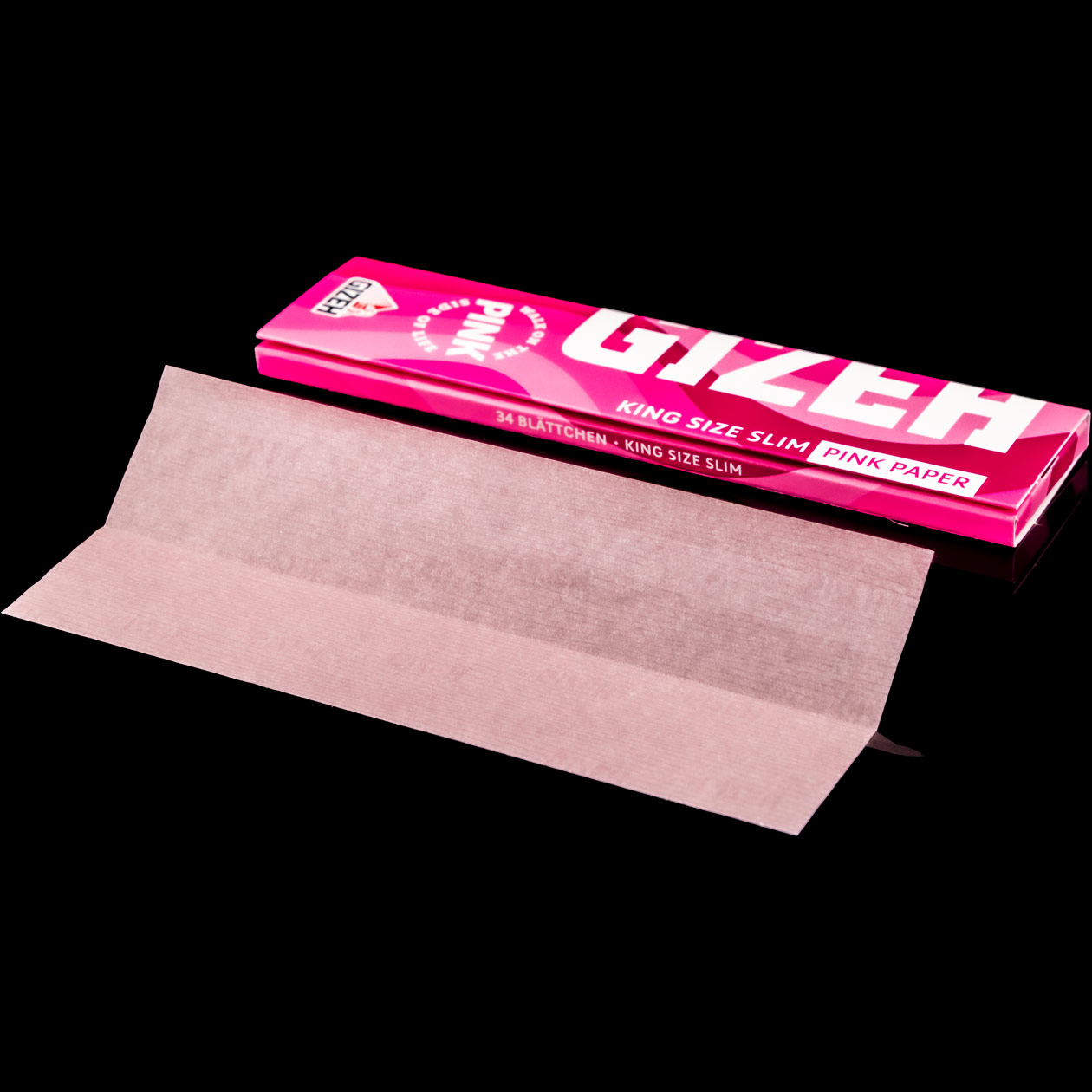 gizeh pink king size slim rolling papers rosa (heftchen á 32 blatt drehpapier)