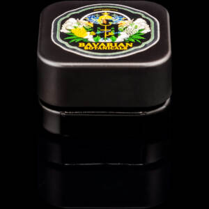 bavarian botanicals jar/glastiegel premium schwarz 5 ml mit deckel quadratisch