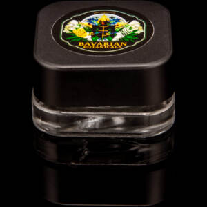 bavarian botanicals jar/glastiegel basic schwarz/transparent 2 x 3,5 ml mit deckel quadratisch