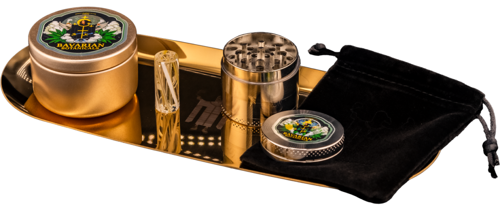 bavarian botanicals premium rolling tray edelstahl gold large im samtbeutel *customize it* Dekorationsbeispiel