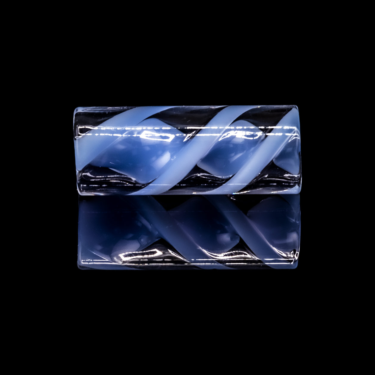 bavarian botanicals premium glastip "himmel der bayern" 12 mm babyblau/transparent