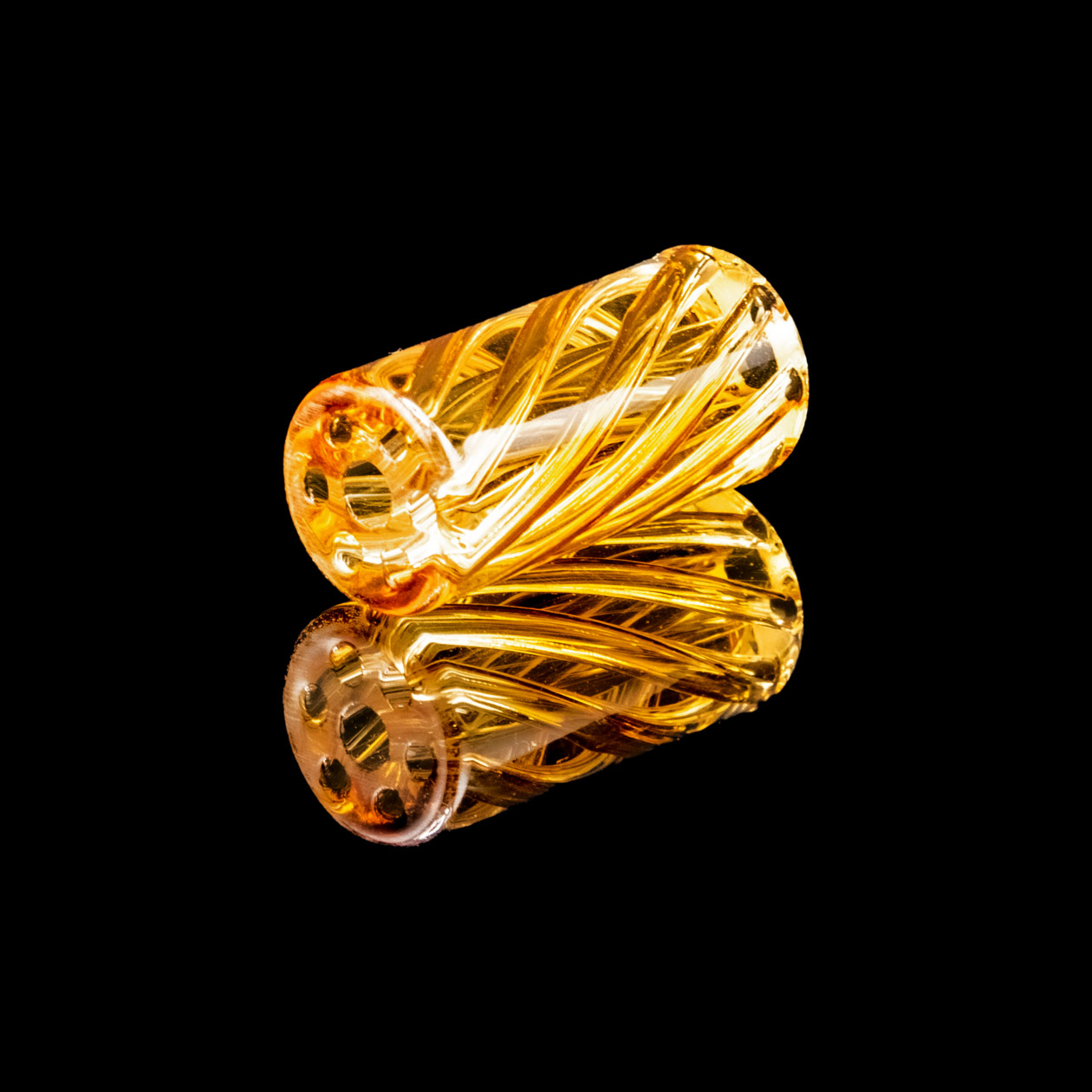bavarian botanicals premium glastip “radlermaß” 12 mm (l 25 mm) gelb/transparent/verlauf