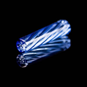 produkt 1339 bavarian botanicals premium glastip glasfilter 7mm blau blue transparent clear durchsichtig glass handmade spiralen