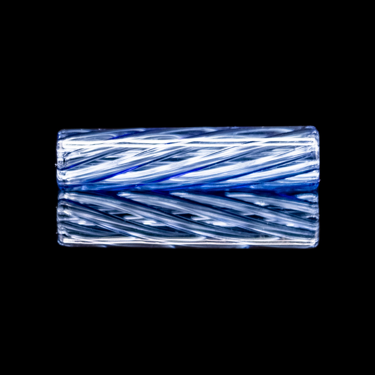 produkt 1340 bavarian botanicals premium glastip glasfilter 7mm blau blue transparent clear durchsichtig glass handmade spiralen