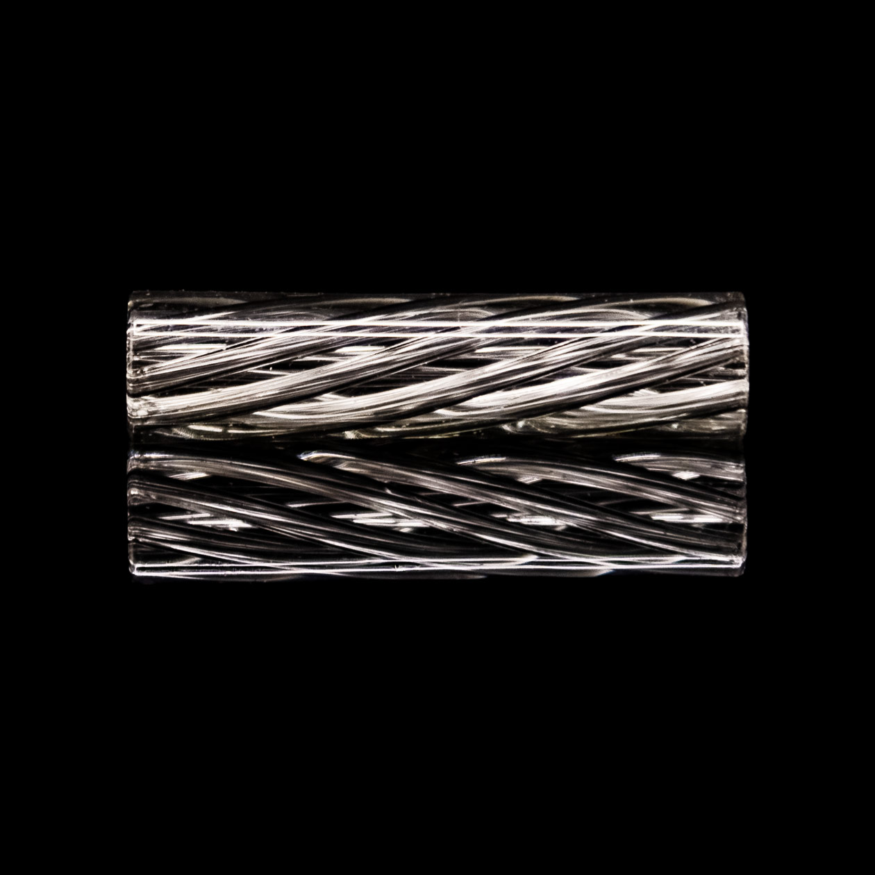 produkt 1346 bavarian botanicals premium glastip glasfilter 7mm grau smoked grey transparent clear durchsichtig glass handmade spiralen