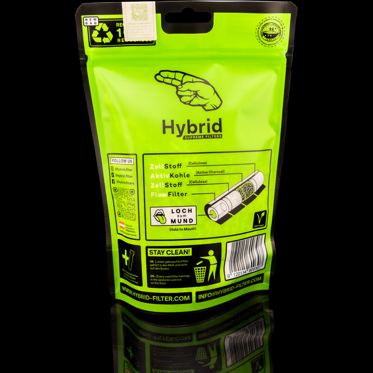 hybrid supreme filters zellstoff & aktivkohlefilter 250 stk. 6,4 mm beutel/bag hybrid supreme filters zellstoff & aktivkohlefilter 250 stk. 6,4 mm beutel/bag