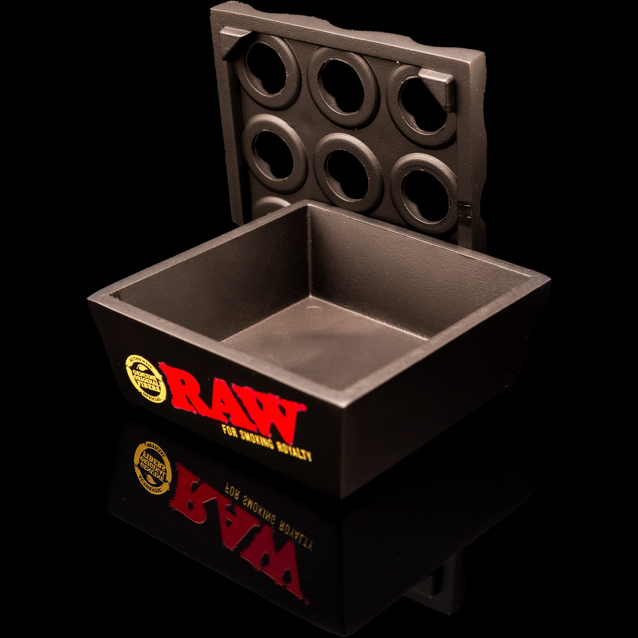 raw regal ashtray (extra schwerer metallaschenbecher mit gitter design)