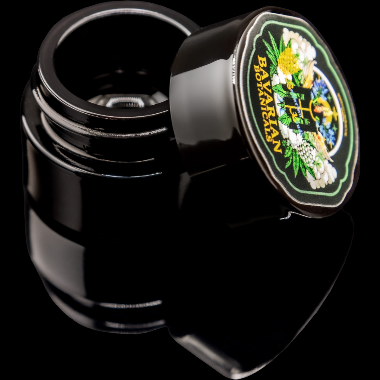 bavarian botanicals x miron jar/glastiegel 5 ml violettglas mit deckel ("rosin jar")