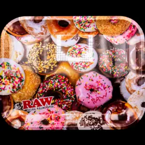 raw metal rolling tray donut size l 340 x 275 mm