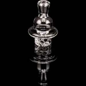 black leaf carb cap spinner transparent Ø 18 31 mm borosilikatglas