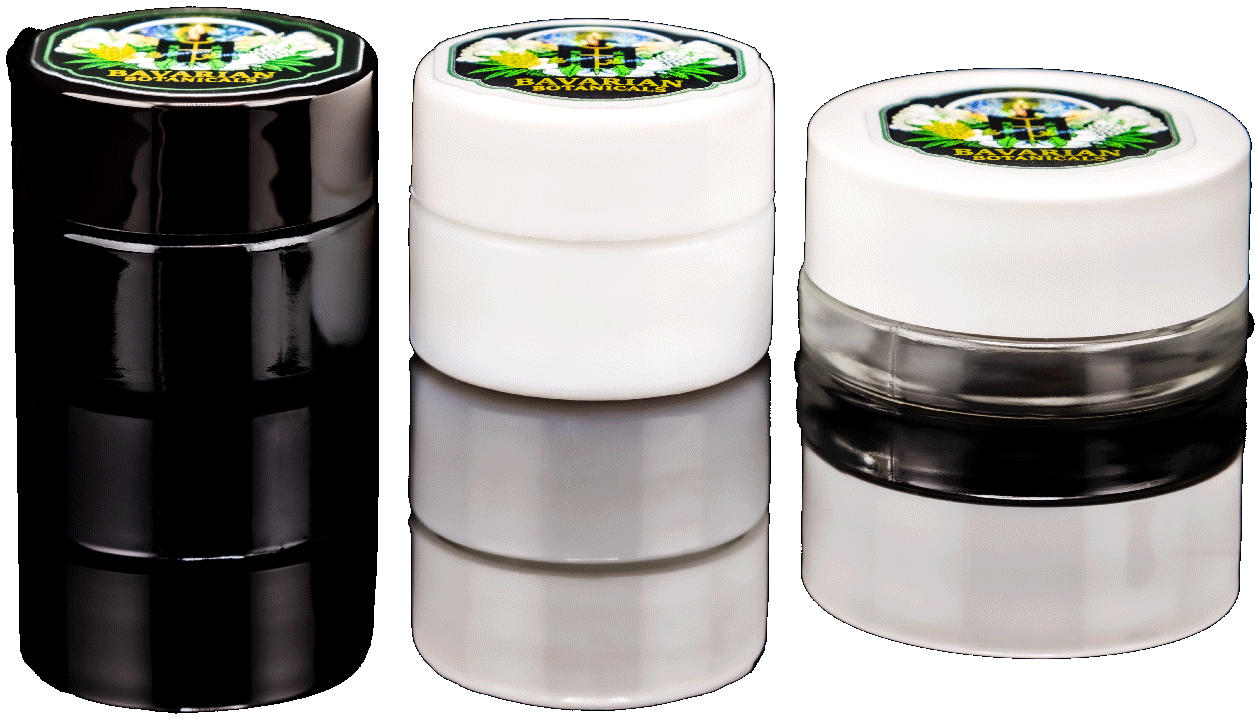 bavarian botanicals premium jar/glastiegel 5 ml transparent/weiß flach mit deckel