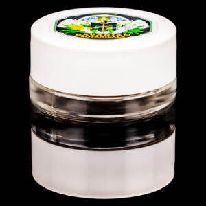 bavarian botanicals premium jar/glastiegel 5 ml transparent/weiß flach mit deckel