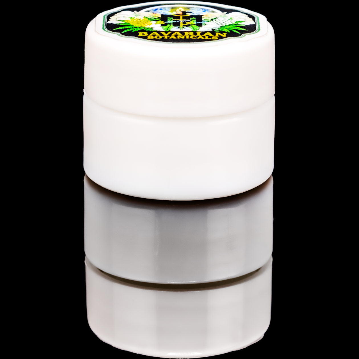 bavarian botanicals premium jar/glastiegel 5 ml transparent/weiß flach mit deckel