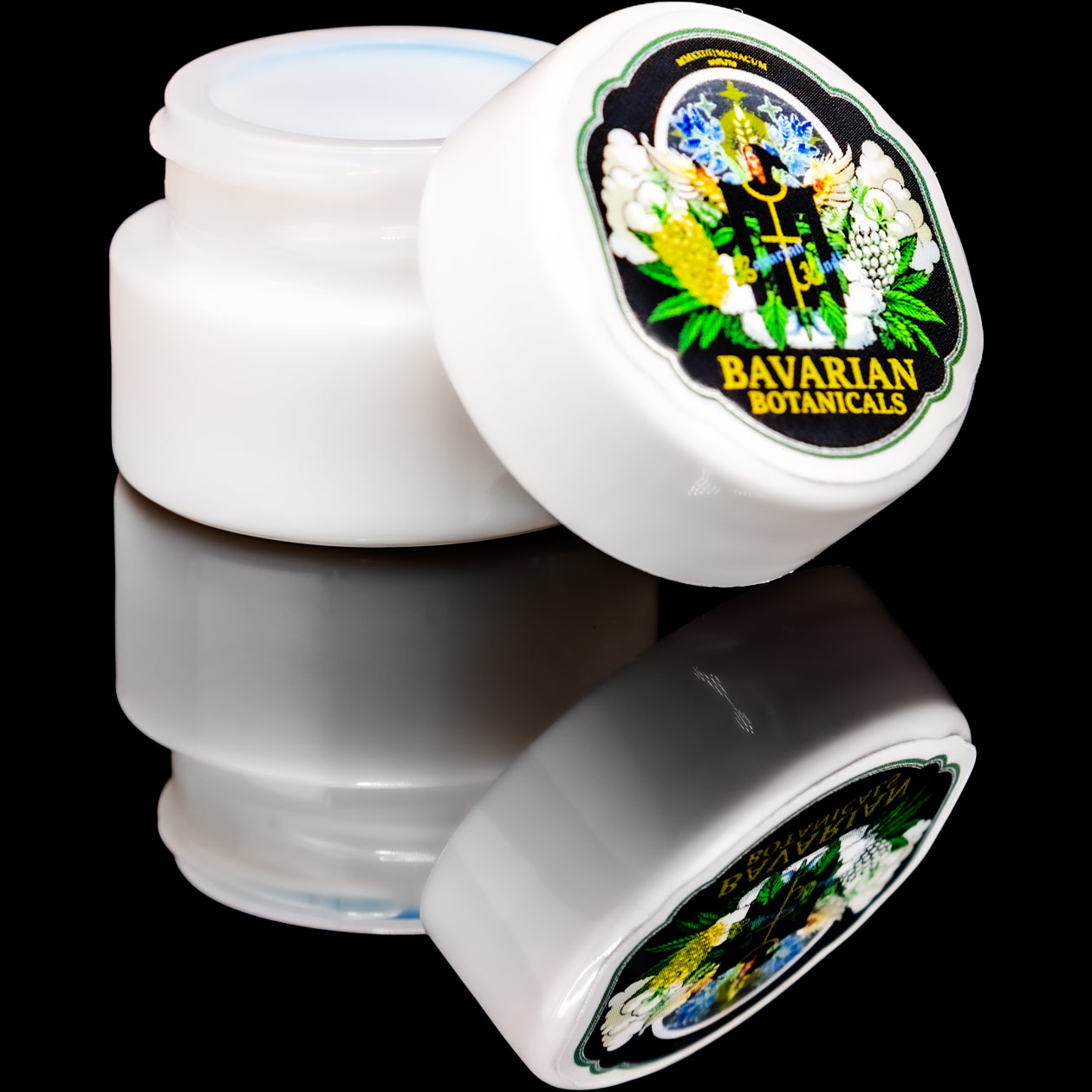 bavarian botanicals premium jar/glastiegel 5 ml opalglas weiß mit deckel