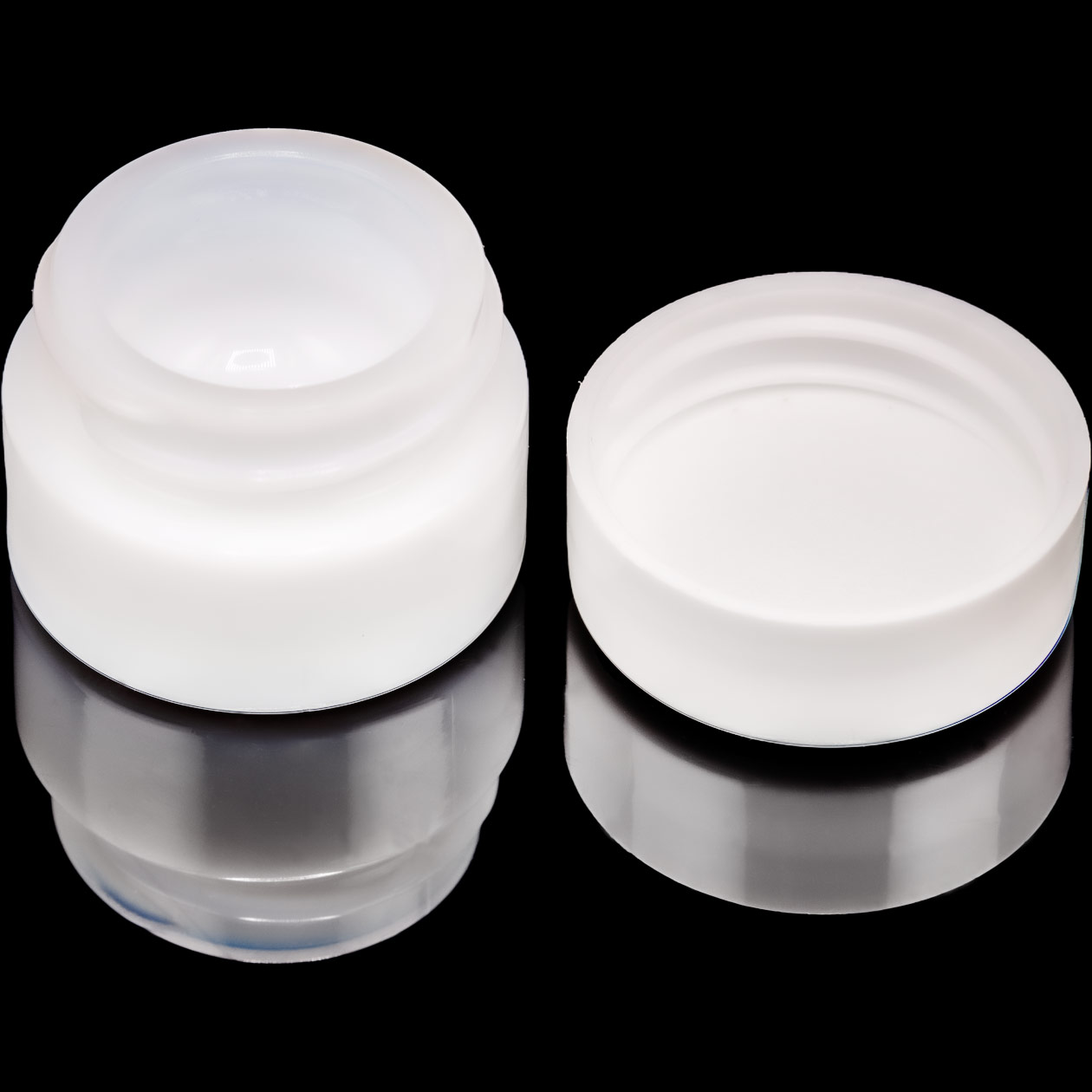 bavarian botanicals premium jar/glastiegel 5 ml transparent/weiß flach mit deckel