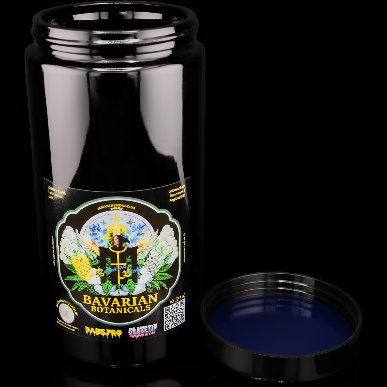 bavarian botanicals x miron weithalsdose aus violettglas (bis 5 g) inkl. boveda s4 62%