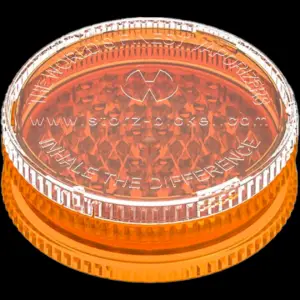 storz & bickel kräutermühle xl 2 tlg. Ø 90 mm acryl grinder transparent/orange