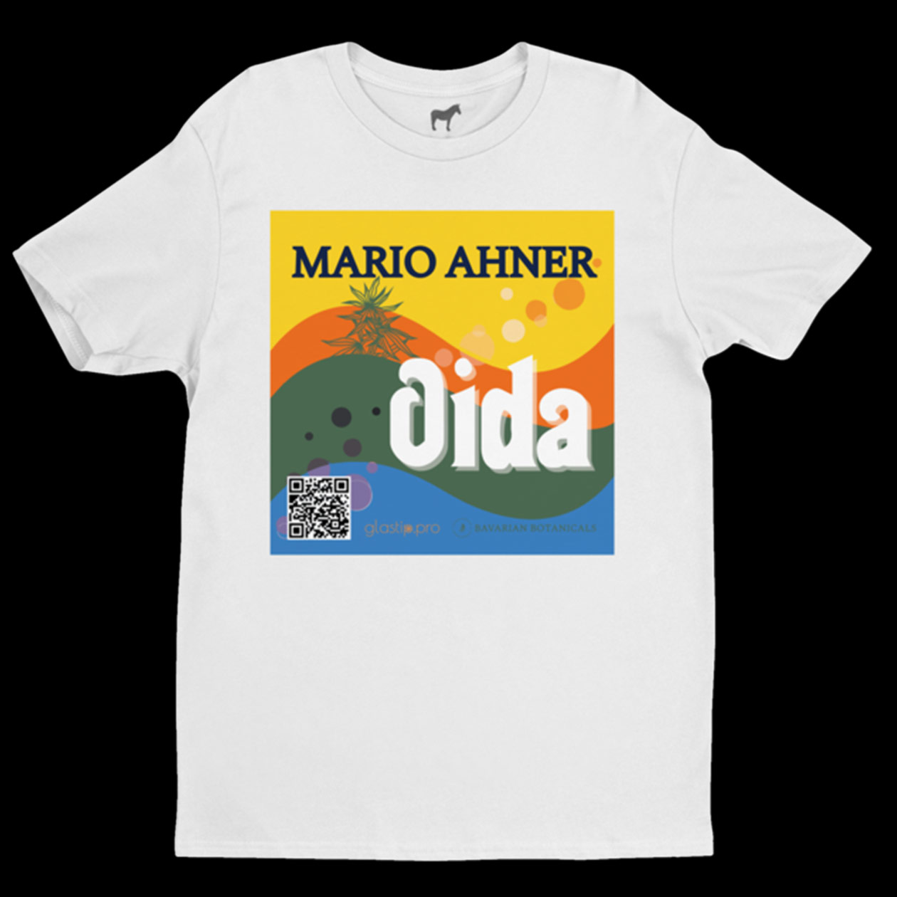 bavarian botanicals t shirt "mario ahner oida" white/weiß unisex l (small batch print)