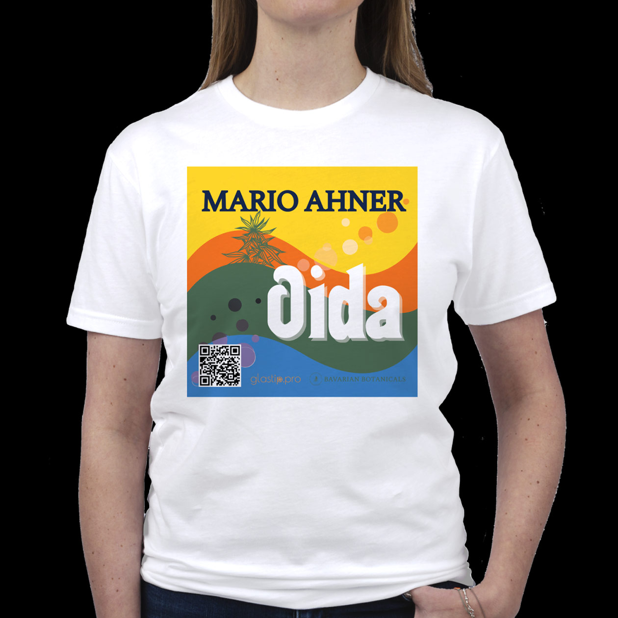 bavarian botanicals t shirt "mario ahner oida" white/weiß unisex l (small batch print)