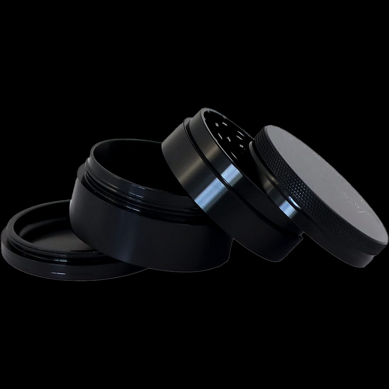 raw hammer craft aluminium grinder large rasta 4 tlg. Ø 60 mm aluminium schwarz