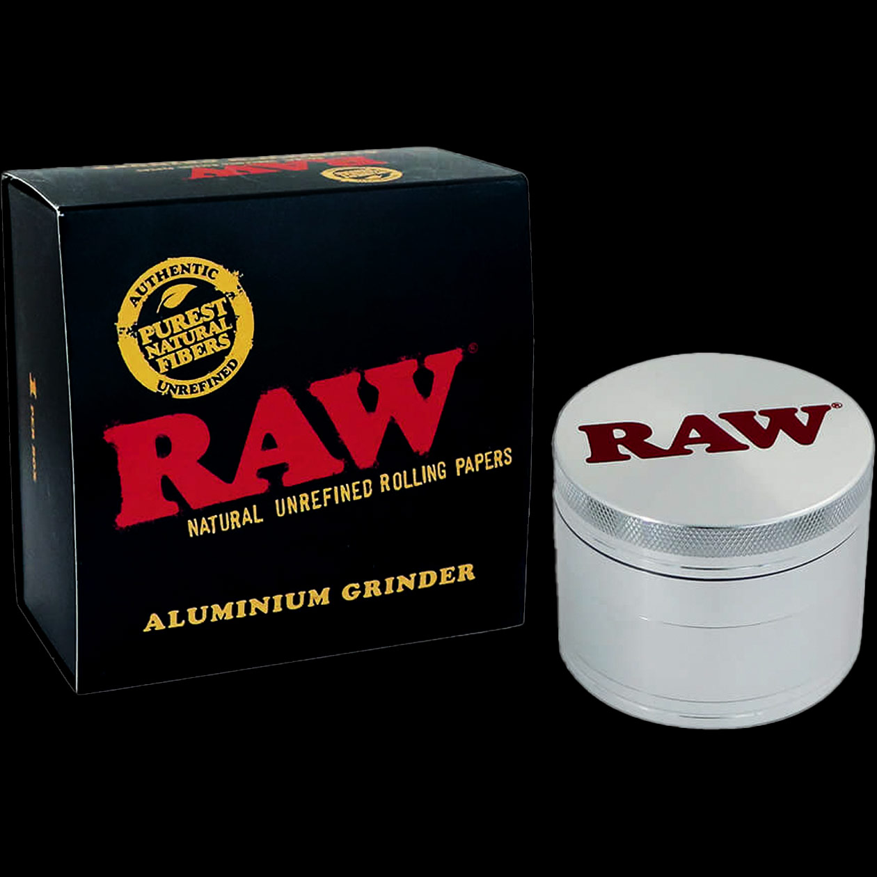 raw hammer craft aluminium grinder large rasta 4 tlg. Ø 60 mm aluminium schwarz