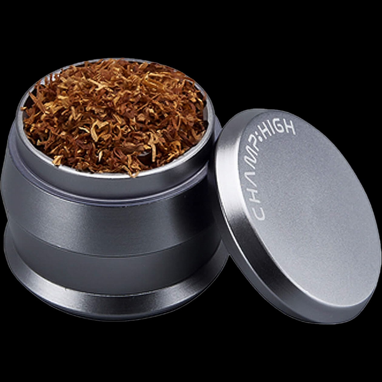 raw hammer craft aluminium grinder large rasta 4 tlg. Ø 60 mm aluminium schwarz