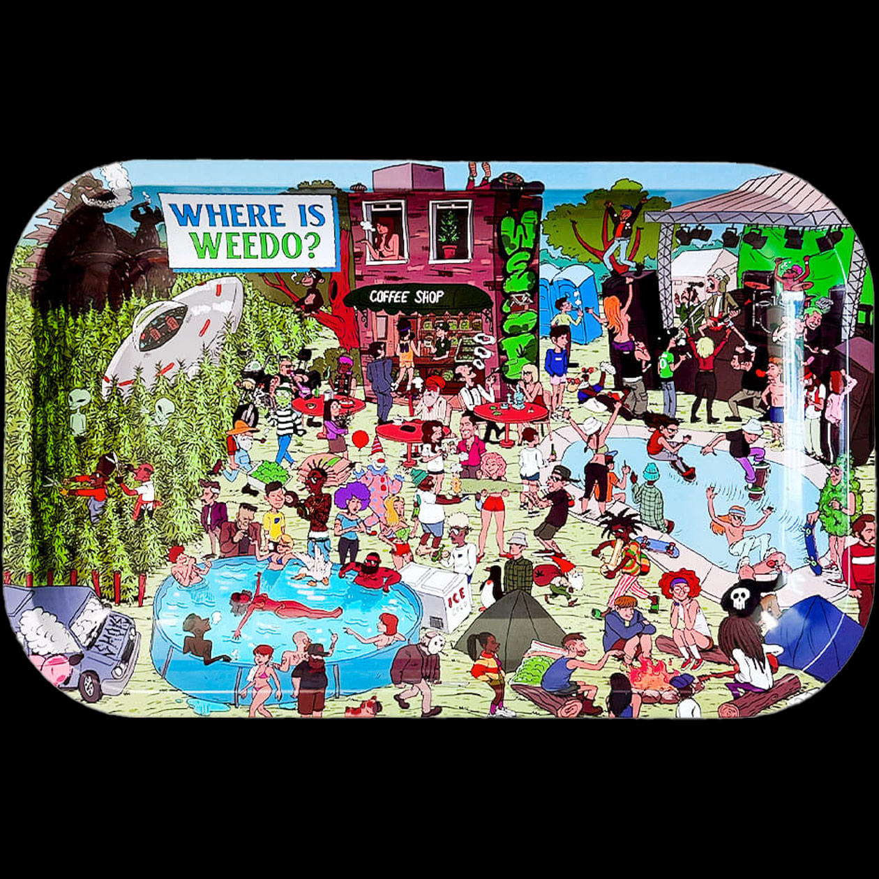 raw hammer craft aluminium grinder large rasta 4 tlg. Ø 60 mm aluminium schwarz