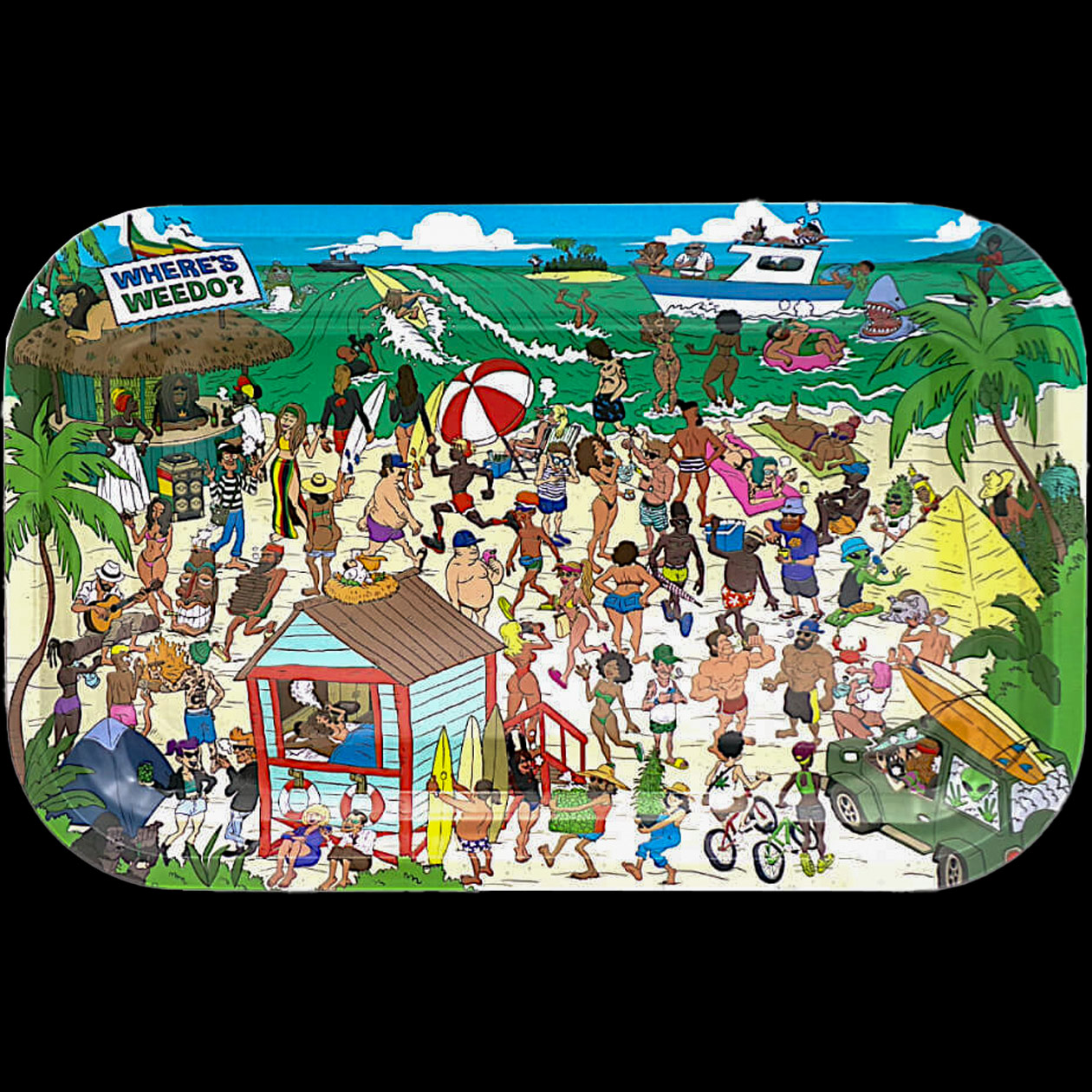 raw hammer craft aluminium grinder large rasta 4 tlg. Ø 60 mm aluminium schwarz