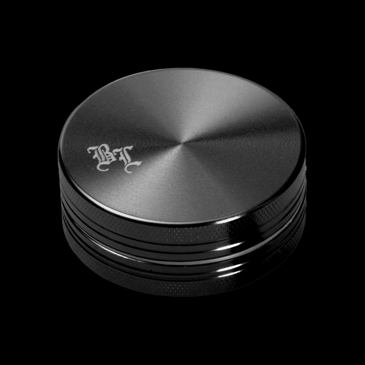 black leaf grinder 2 tlg. Ø 50 mm aluminium schwarz in metalldose