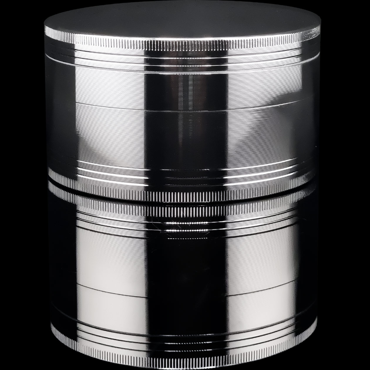 produkt 1825 champ high maxi grinder 10cm 100mm 4 tlg xxl riesengrinder crusher shredder big extra gross kraeutermuehle aluminium silber