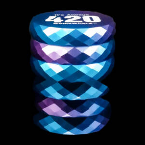 produkt 1832 honeypuff diamond cutting grinder rainbow blau lila rautenform 4 tlg aluminium 50mm geschenkbox 420 somewhere