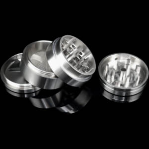produkt 1866 bavarian botanicals edelstahlgrinder klein edelstahl gravur 40mm 4 tlg silber crusher shredder kindl edles cannabis muehle