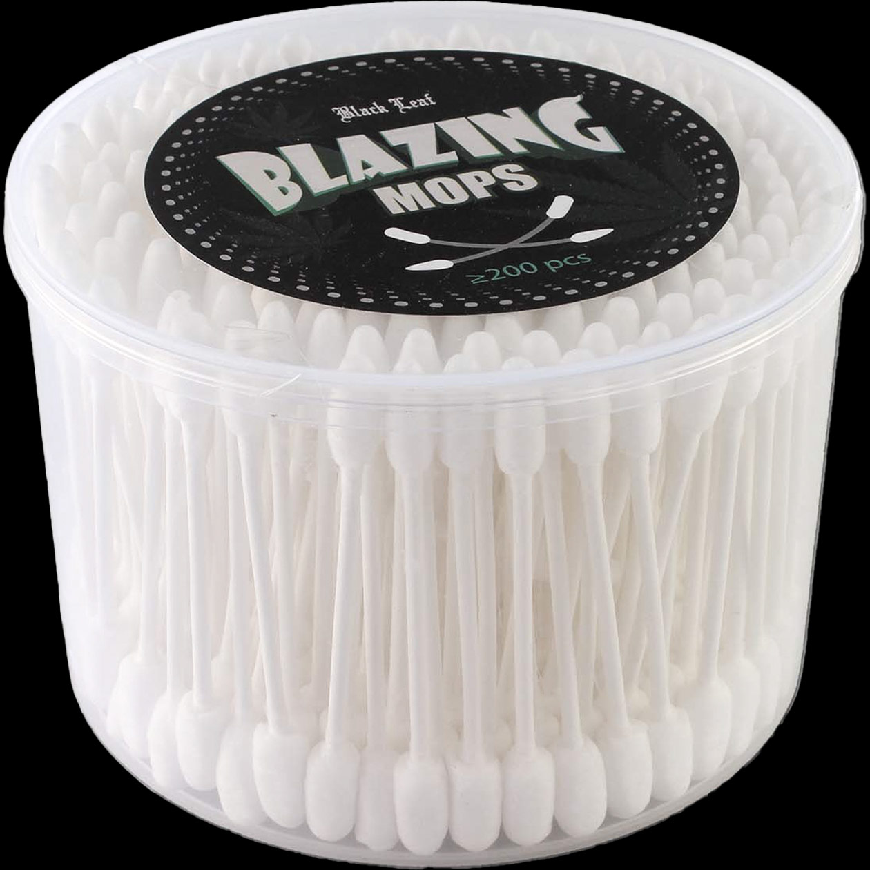 black leaf blazing mops 200 stück reinigungsstäbchen aus baumwolle/papier